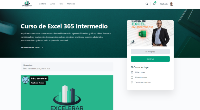 Nueva Plataforma de Aprendizaje de Excelerar.com